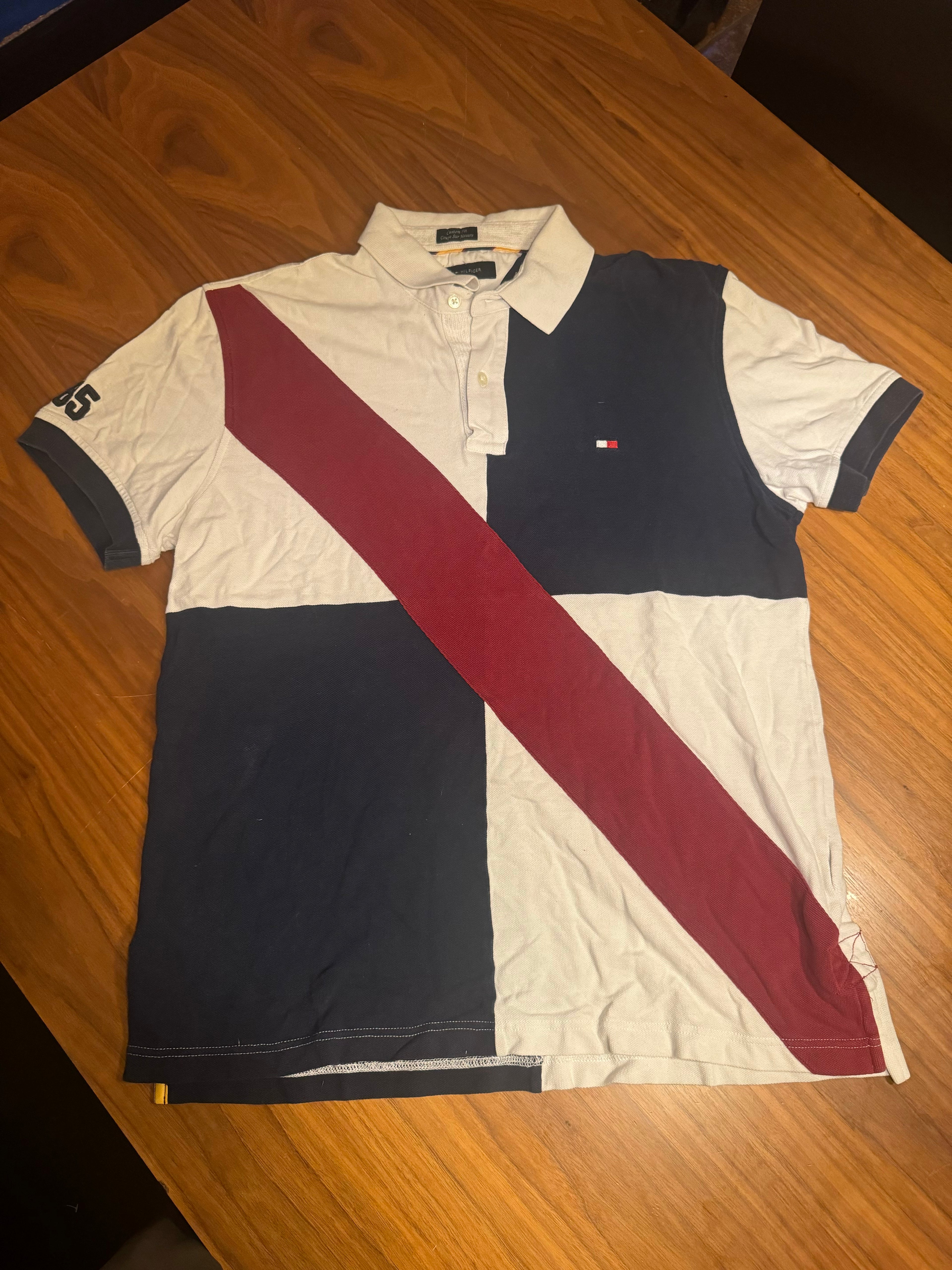 Vintage Tommy Hilfiger Flag Colorblock polo