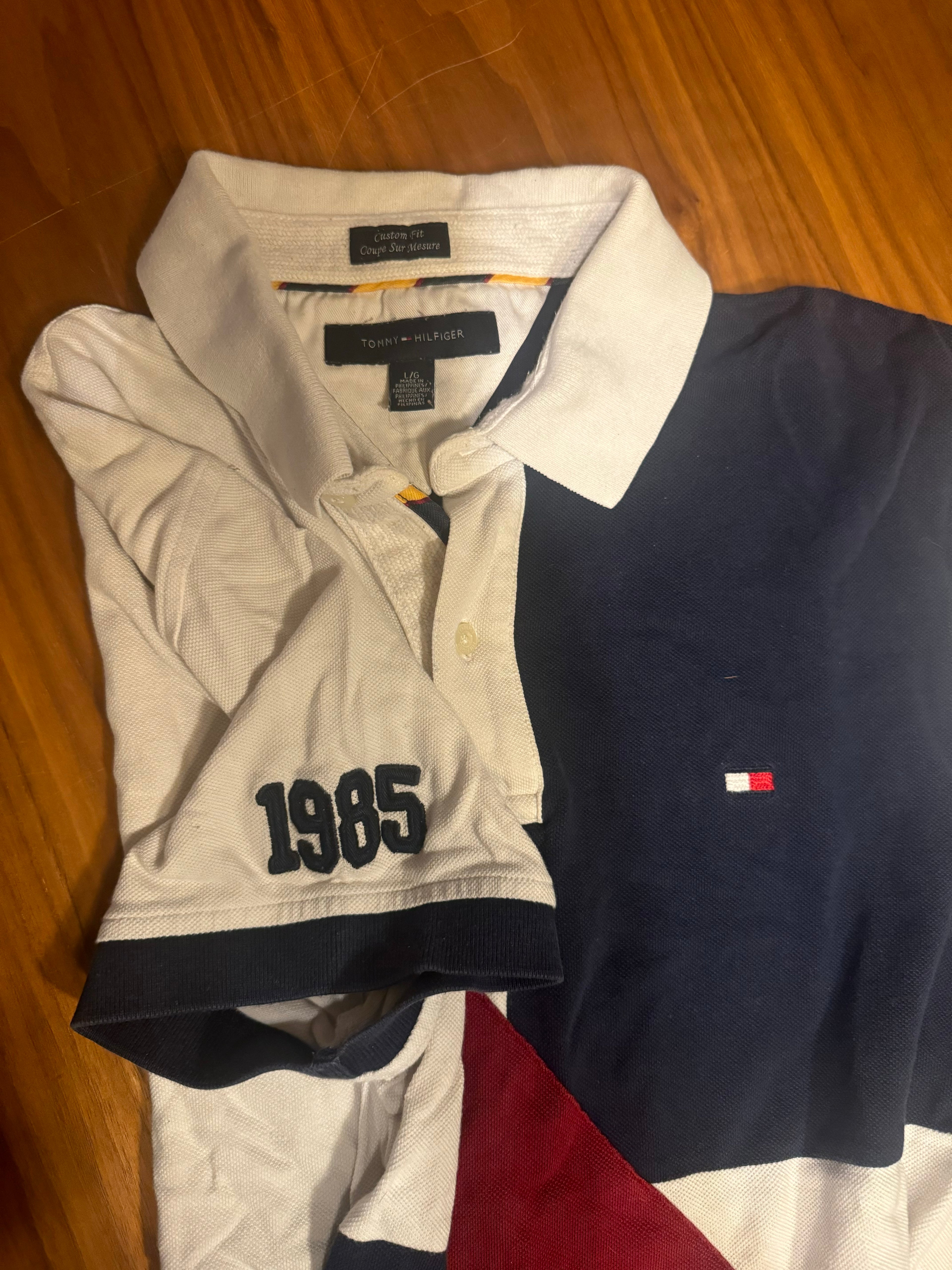 Vintage Tommy Hilfiger Flag Colorblock polo