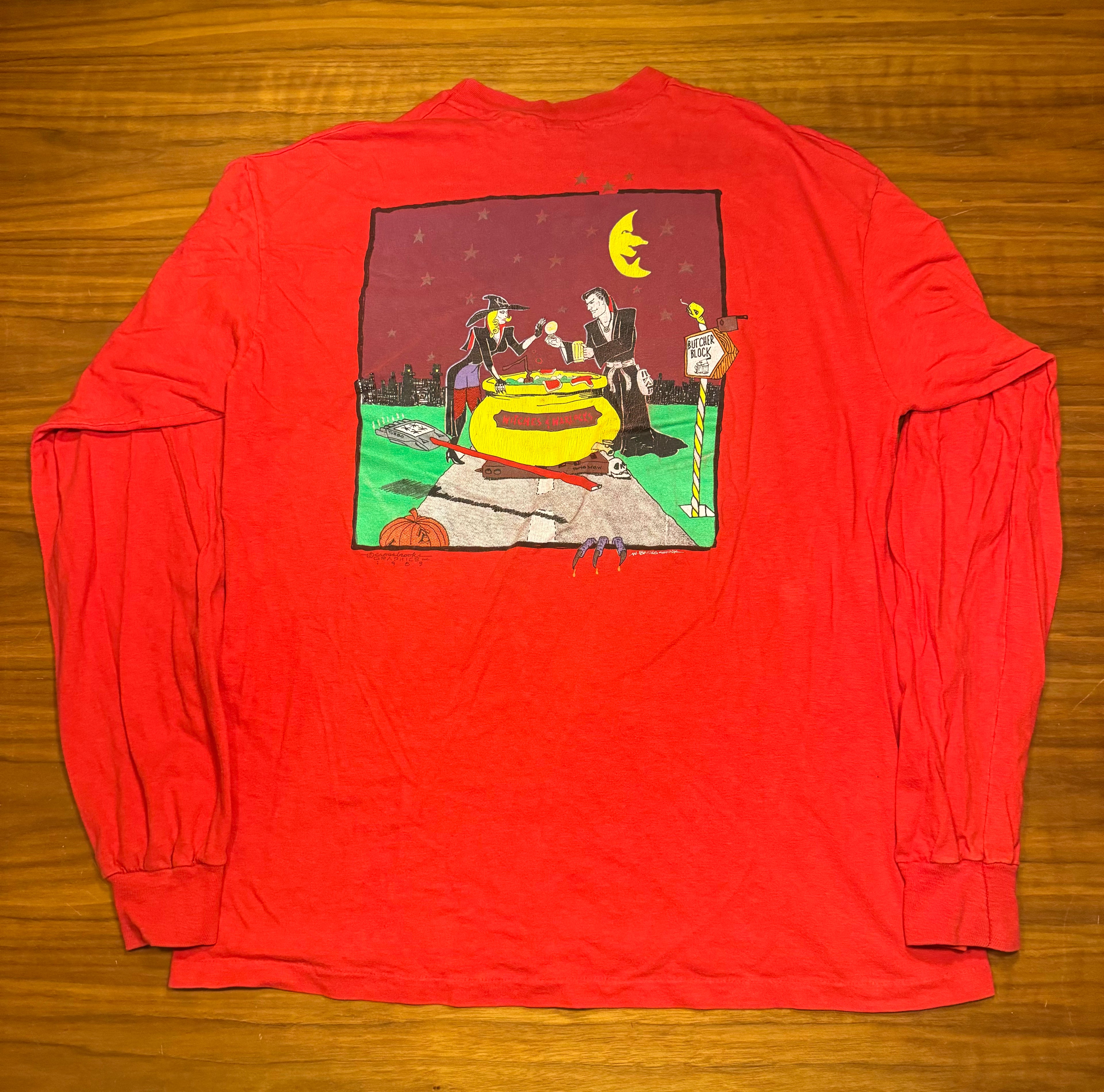 Vintage University of Arkansas x Kappa Delta 1989 Halloween Long Sleeve
