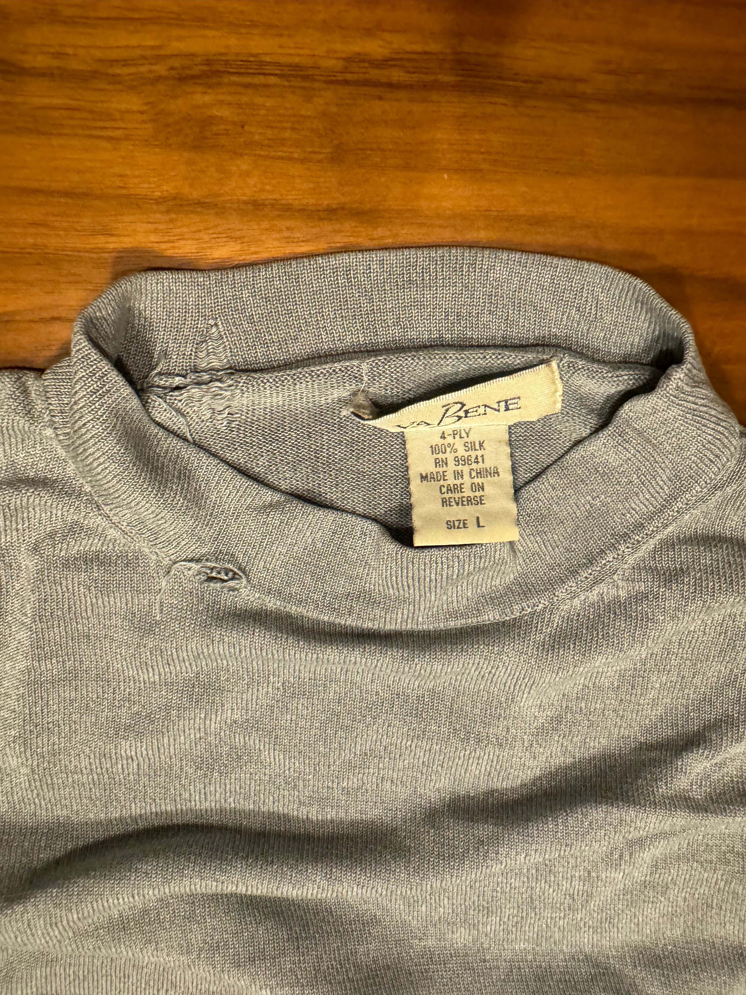 Vintage 90s Bene Mock Neck Tee