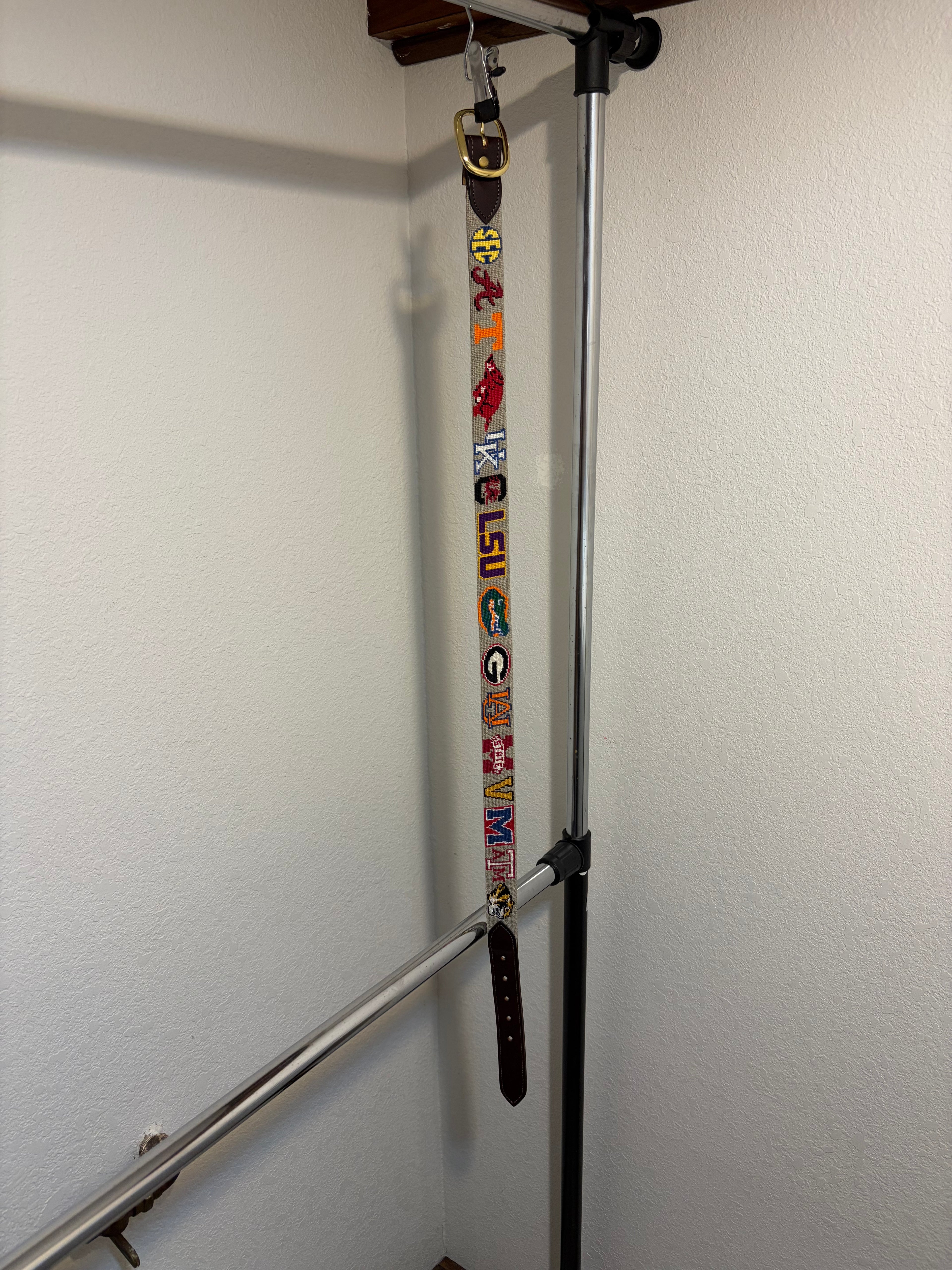 SEC Needlepoint belt