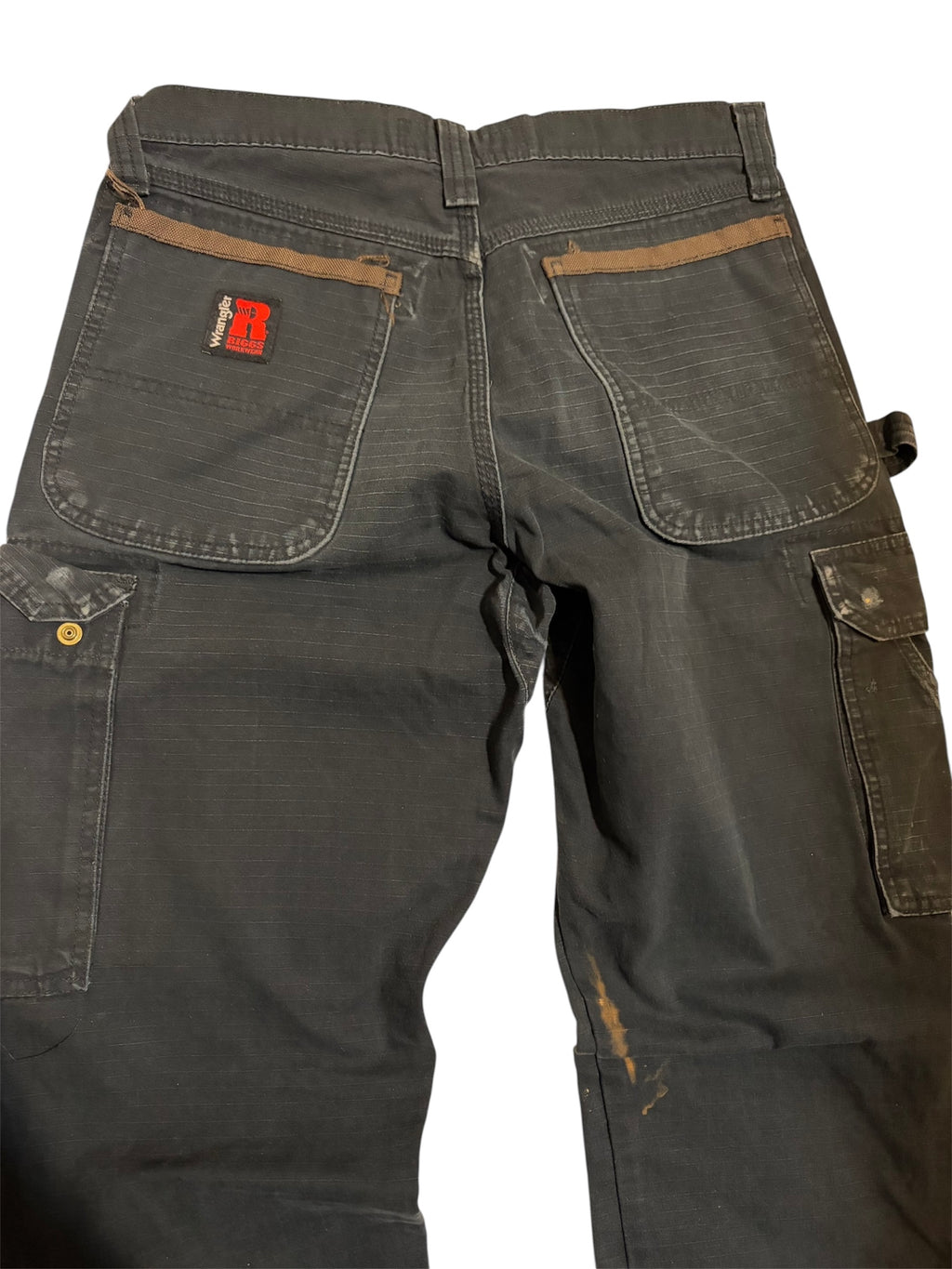 Distressed Wrangler Riggs workwear Ripstop cargo pants